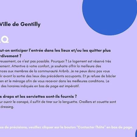 Paris Gentilly Appartement Tout Equipe - Rer B Экстерьер фото