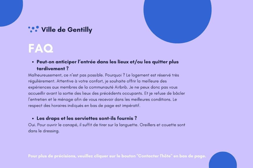 Paris Gentilly Appartement Tout Equipe - Rer B Экстерьер фото